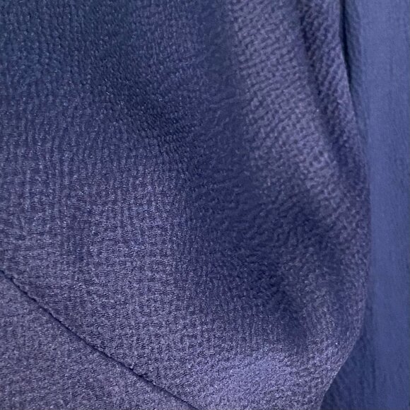 ROKSANDA Navy Searsucker Silk Peter Pan Collar Blouse Size 8 - Picture 12 of 12